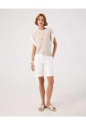 Camiseta Para Mujer Manga Corta Cuello Redondo Color Café Marca Patprimo #30093876