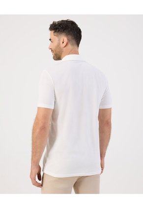 Polo Unicolor Con Bolsillo Para Hombre Blanco Patprimo