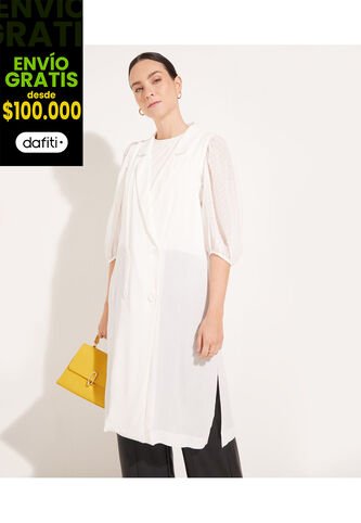 Chaleco Para Mujer  Color Blanco Marca Patprimo #30250024 Patprimo