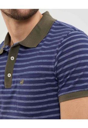 Polo A Rayas Para Hombre  Para Hombre Azul Patprimo
