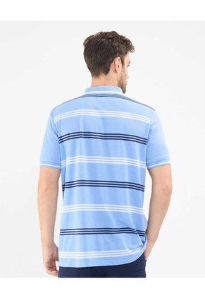 Polo Tejida Con Franjas Para Hombre Azul Patprimo