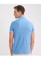 Polo Cuello Mao Con Bolsillo Ribete Texturizada  Para Hombre Azul Patprimo de Patprimo