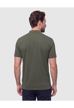 Polo Unicolor Con Bordado Para Hombre Verde Patprimo
