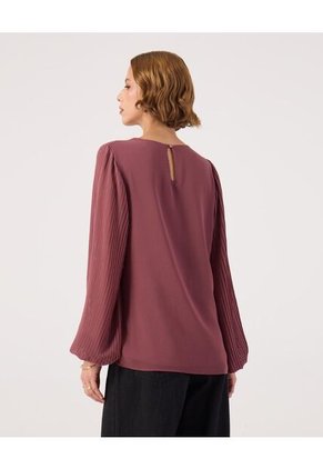 Blusa Para Mujer Manga Larga Color Vino Marca Patprimo #30123609