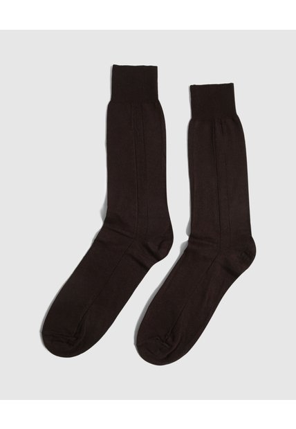 Medias Nylon Unicolor X1 Para Hombre Café Patprimo