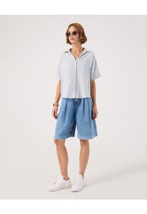 Camisa Para Mujer Manga Corta Color Gris Marca Patprimo #30010734