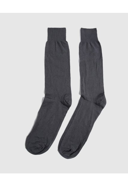 Medias Nylon Rayas Diagonal X1 Para Hombre Gris Patprimo