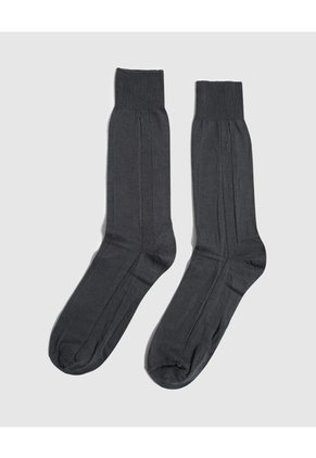 Medias Nylon Unicolor X1 Para Hombre Gris Patprimo