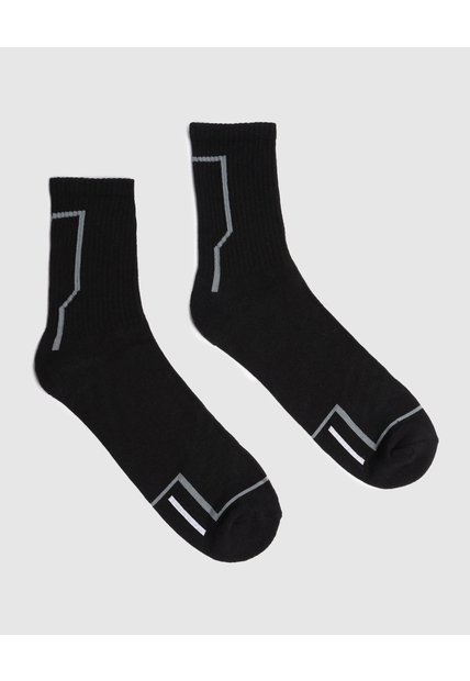 Medias Deportiva X1 Para Hombre Negro Patprimo