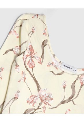 Camiseta  Para Mujer Manga 3/4 Cuello Redondo Color Crema Marca Patprimo #30093854