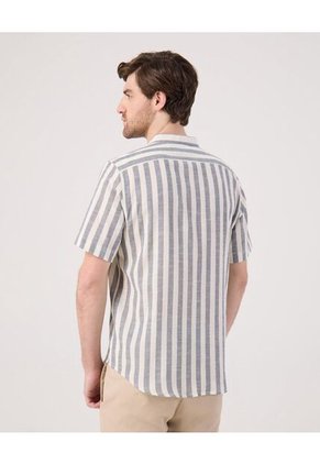 Camisa Para Hombre Manga Corta Sin Bolsillo Cuello Neru Color Azul Marca Patprimo #44013176