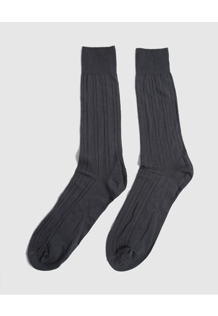 Medias Nylon Acanalada X1 Para Hombre Gris Patprimo