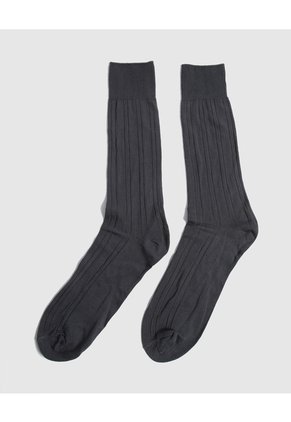 Medias Nylon Acanalada X1 Para Hombre Gris Patprimo