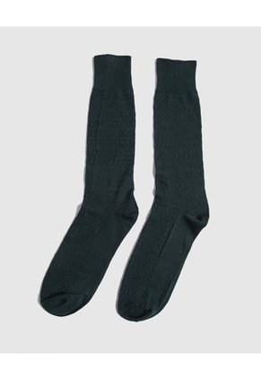 Medias Negras Lisas X1 Para Hombre Verde Patprimo