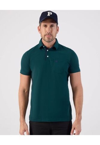 Polo  Para Hombre Cuello Maquina Con Bolsillo Color Verde Marca Patprimo #44112427 Patprimo