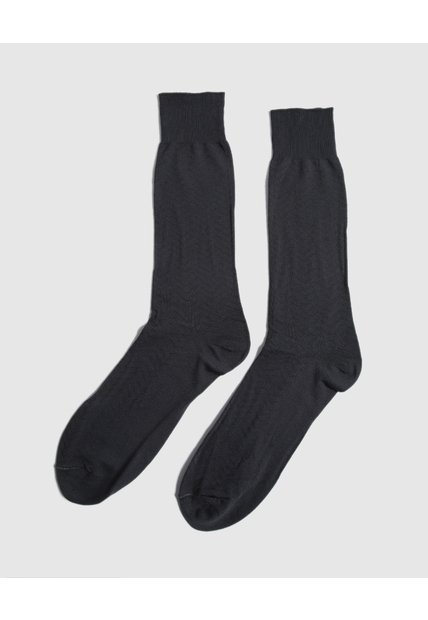 Medias Caña Media Unicolor X1 Para Hombre Gris Patprimo