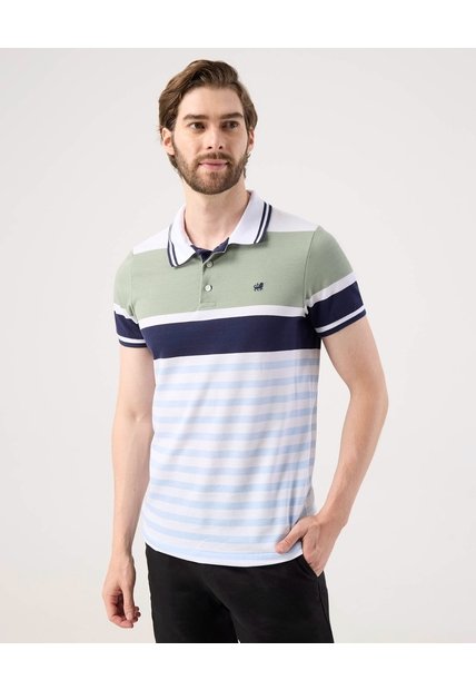 Polo Preteñida, Cuello Y Puños Tejidos, Silueta Slim Fit Blanco  Para Hombre Blanco Patprimo