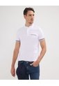Polo Cuello Mao Unicolor Con Bolsillo Ribete  Para Hombre Blanco Patprimo de Patprimo