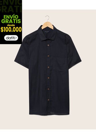 Camisa Para Hombre Manga Corta Con Bolsillo Color Negro Marca Patprimo #44012490 Patprimo