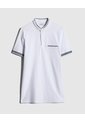Polo Cuello Mao Unicolor Con Bolsillo Ribete  Para Hombre Blanco Patprimo de Patprimo