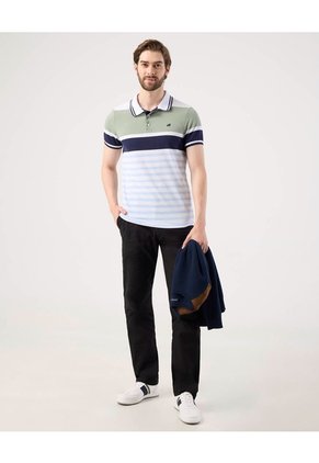 Polo Preteñida, Cuello Y Puños Tejidos, Silueta Slim Fit Blanco  Para Hombre Blanco Patprimo
