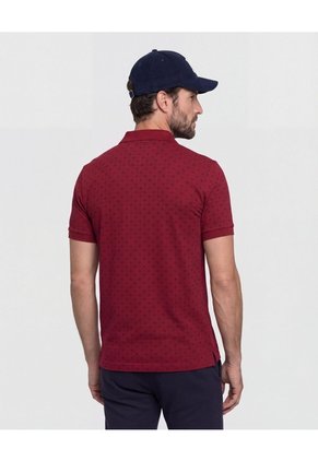 Polo Cuello Tejido Estampada Para Hombre Cereza Patprimo