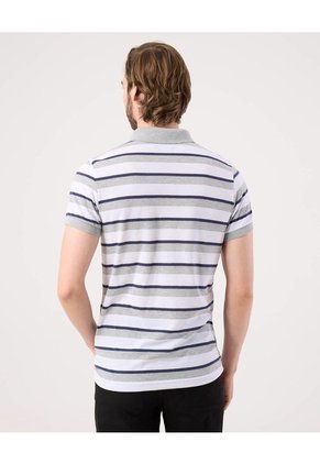 Polo Cuello Tejido Con Bolsillo Preteñida  Para Hombre Gris Patprimo