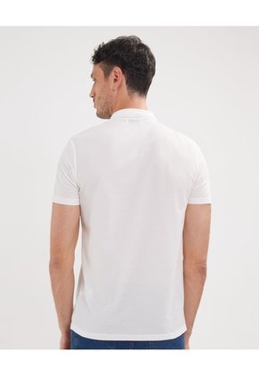 Polo Mao Unicolor Con Pestaña Unicolor Sin Bolsillo Silueta Slim Fit Para Hombre Blanco Patprimo