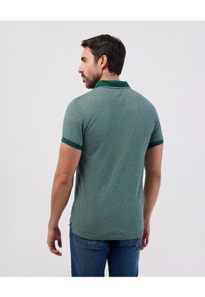 Polo Unicolor Con Textura, Cuello Y Puños Tejidos, Silueta Slim Fit, Lineas  Para Hombre Verde Patprimo