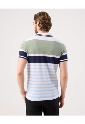Polo Preteñida, Cuello Y Puños Tejidos, Silueta Slim Fit Blanco  Para Hombre Blanco Patprimo