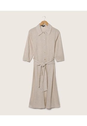 Vestido Manga 3/4 Mujer Patprimo Beige 30170850-10020