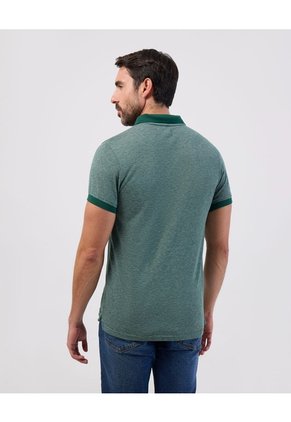 Polo Unicolor Con Textura, Cuello Y Puños Tejidos, Silueta Slim Fit, Lineas  Para Hombre Verde Patprimo