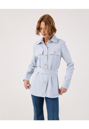 Chaqueta Para Mujer Desestructurada Color Azul Marca Patprimo #30080561