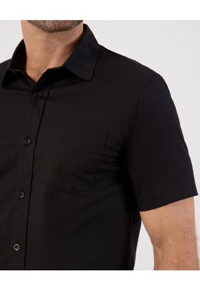 Camisa  Para Hombre Manga Corta Con Bolsillo Cuello F Color Negro Marca Patprimo #44017345
