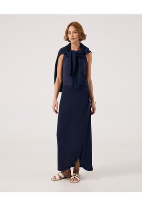 Falda Para Mujer Largo Color Azul Marca Patprimo #30140411