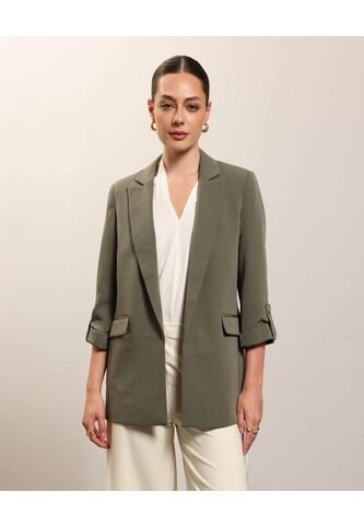 Blazer  Para Mujer  Color Verde Marca Patprimo #30400141 Patprimo