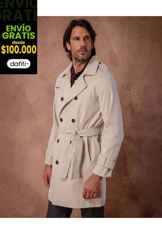 Chaqueta  Para Hombre Trench Color Beige Marca Patprimo #44080343 Patprimo