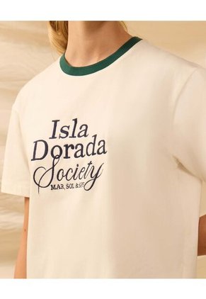 Camiseta  Para Mujer Manga Corta Cuello Redondo Color Blanco Marca Patprimo #30098216