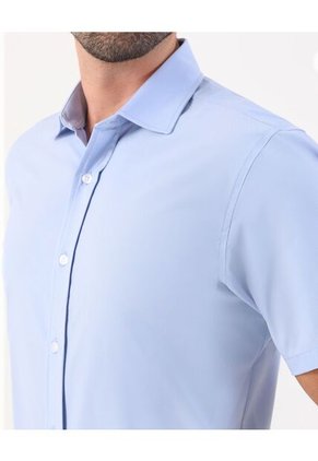 Camisa  Para Hombre Manga Corta Sin Bolsillo Cuello F Color Blanco Marca Patprimo #44017346