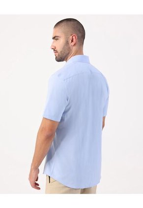 Camisa  Para Hombre Manga Corta Sin Bolsillo Cuello F Color Blanco Marca Patprimo #44017346