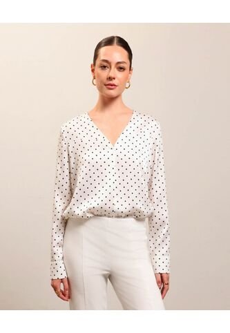 Blusa  Para Mujer Manga Larga Color Crudo Marca Patprimo #30127836 Patprimo