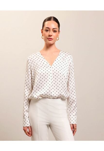 Blusa  Para Mujer Manga Larga Color Crudo Marca Patprimo #30127836