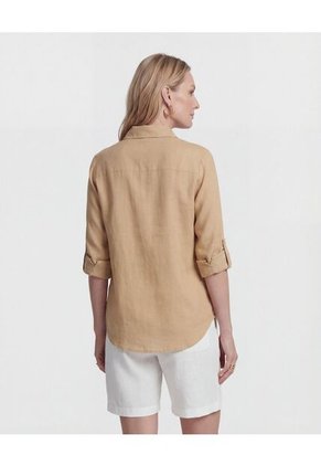 Camisa  Para Mujer Manga Larga Color Café Marca Patprimo #30017801