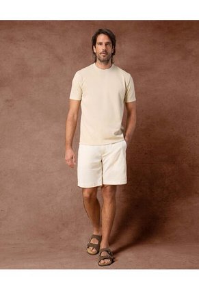 Bermuda  Para Hombre Jogger Largo Color Crema Marca Patprimo #44100523