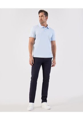 Polo  Para Hombre Cuello Tejido Sin Bolsillo Color Azul Marca Patprimo #44112737