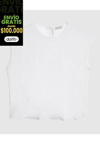 Blusa  Para Mujer Manga Corta Color Blanco Marca Patprimo #14121416 Patprimo