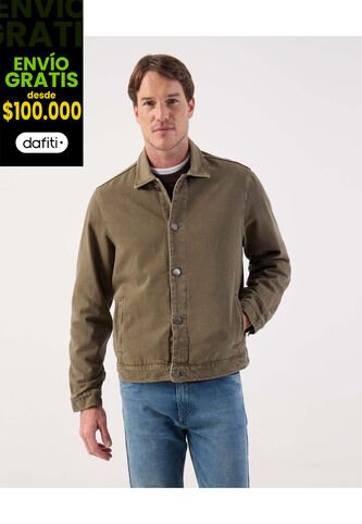 Chaqueta  Para Hombre Trucker Color Verde Marca Patprimo #44080332 Patprimo