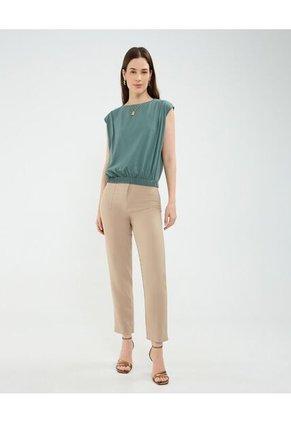 Camiseta Para Mujer Manga Corta Cuello Redondo Color Verde  Marca Patprimo #30093719