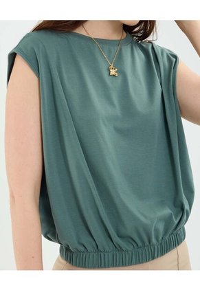Camiseta Para Mujer Manga Corta Cuello Redondo Color Verde  Marca Patprimo #30093719