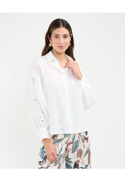 Blusa Para Mujer Manga Larga Color Blanco Marca Patprimo #30123435